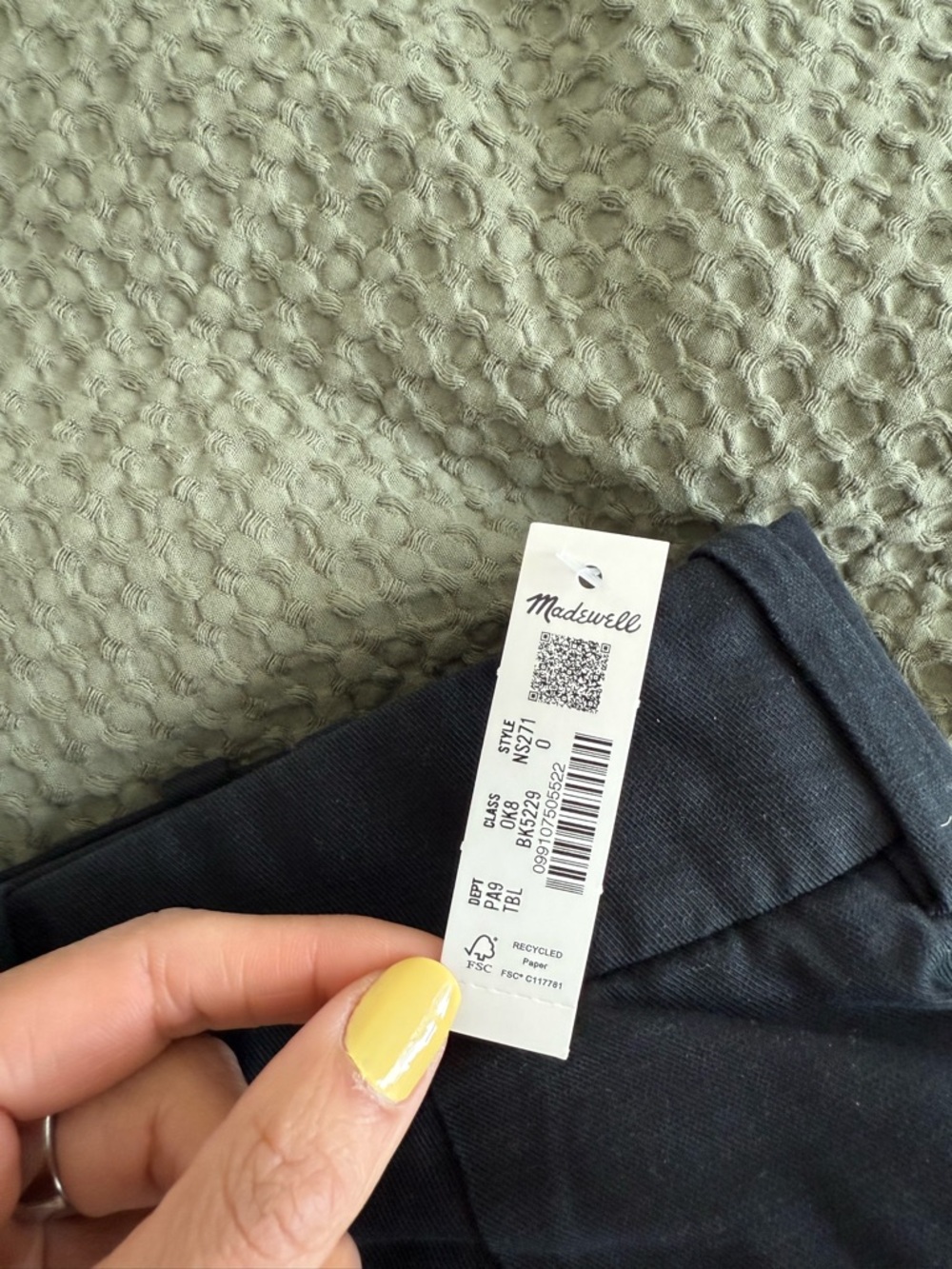 NWT Madewell Black Slouchy Straight Pants - Picture 4 of 5